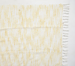 Handwoven Textured Throw with Tasseled Border