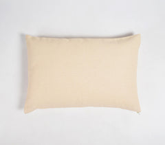 Solid Bisque Cotton Lumbar Cushion Cover