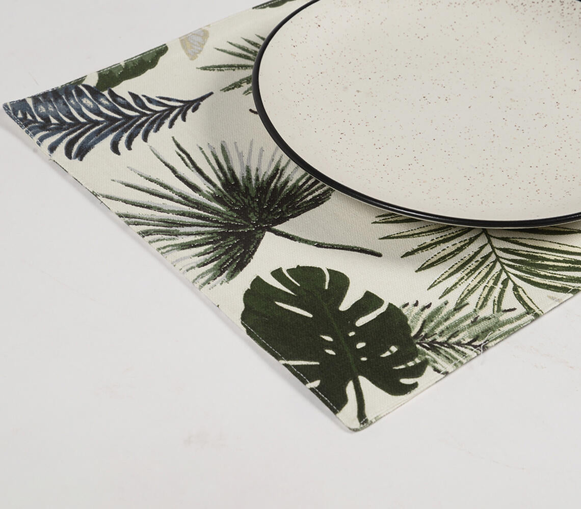 Leaf Printed Handloom Placemats (set of 4)