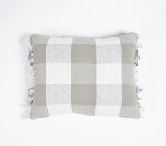 Buffalo Checkered Cotton Pillowcase With Tassels