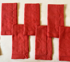 Cotton Dark Pink Table Napkins (Set of 6)