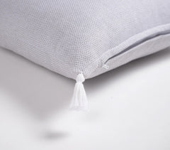 Solid Smokey Handloom Cotton Cushion Covers (set of 2)