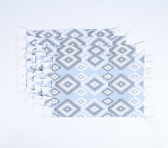 Geometric Tasseled Cotton Placemats (Set of 4)