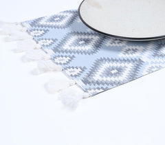 Geometric Tasseled Cotton Placemats (Set of 4)