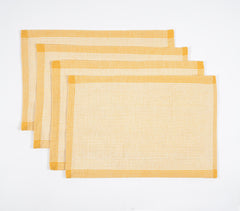 Orange Square Checks Cotton Placemat
