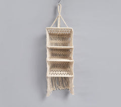 Boho Macrame Layered Wall Rack