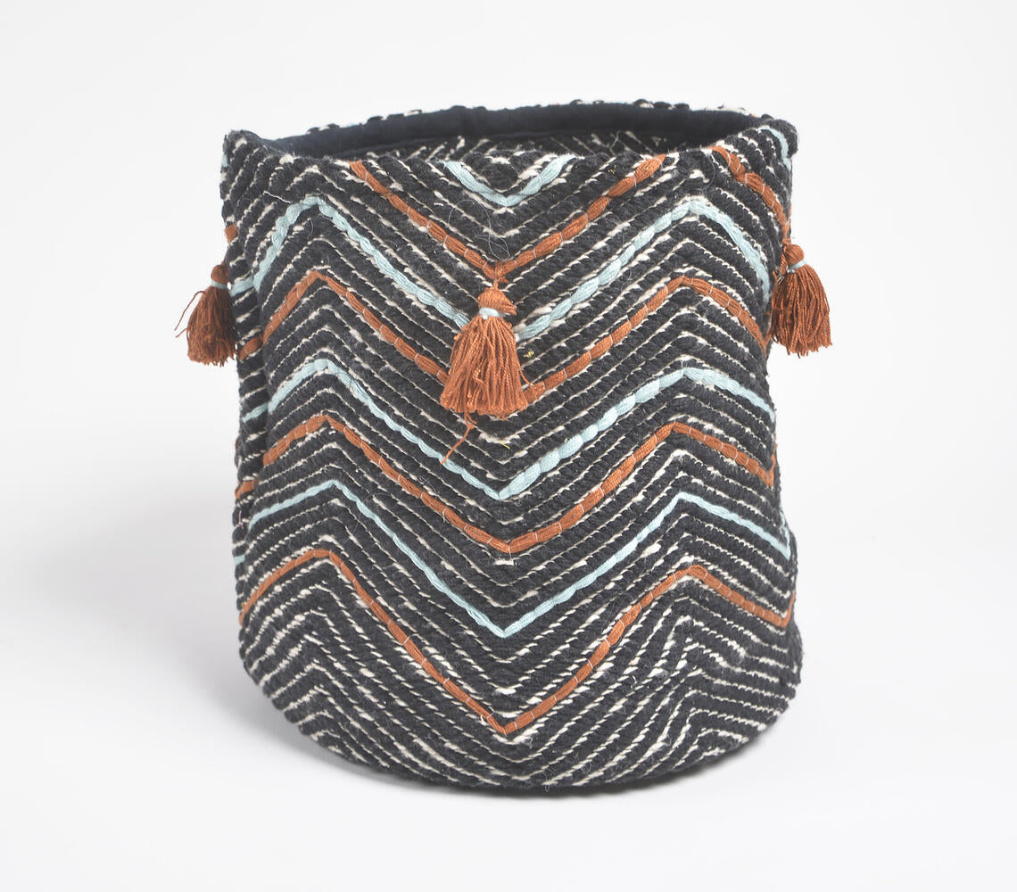 Textured Zig-zag Multi-purpose Storage Basket