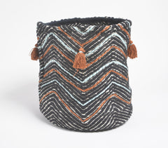 Textured Zig-zag Multi-purpose Storage Basket