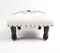 Cat Embroidered & Upholstered Stool