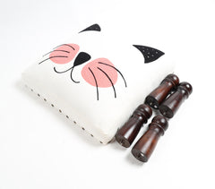 Cat Embroidered & Upholstered Stool