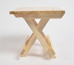Tribal Warli Wooden Portable Folding Table (Small - 9.5")