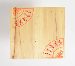 Tribal Warli Wooden Portable Folding Table (Small - 9.5")