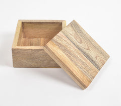 Minimal Raw Mango Wood Storage Box