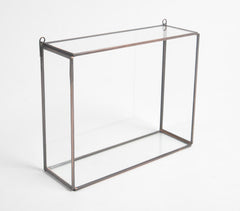 Minimal Metal & Glass Hanging Wall Shelf