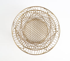 Gold-Toned Iron Baskets (Set of 2)