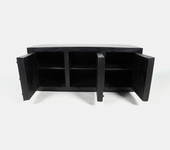 Vintage Noir Reclaimed Wooden 2-Section Cabinet