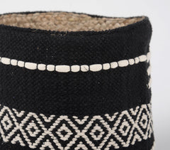Monochrome Cotton & Jute Basket