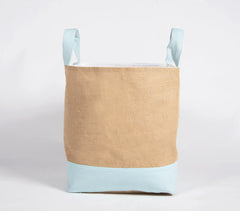 Sky Bordered Jute Storage bag