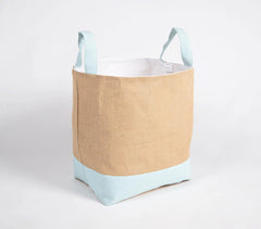 Sky Bordered Jute Storage bag
