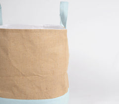 Sky Bordered Jute Storage bag