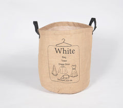 Jute & PU Leather Laundry bags (set of 6)
