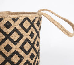 Handloom Jute Diamond patterned Basket