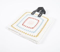 Crochet Square Cotton Foldable Storage Hamper