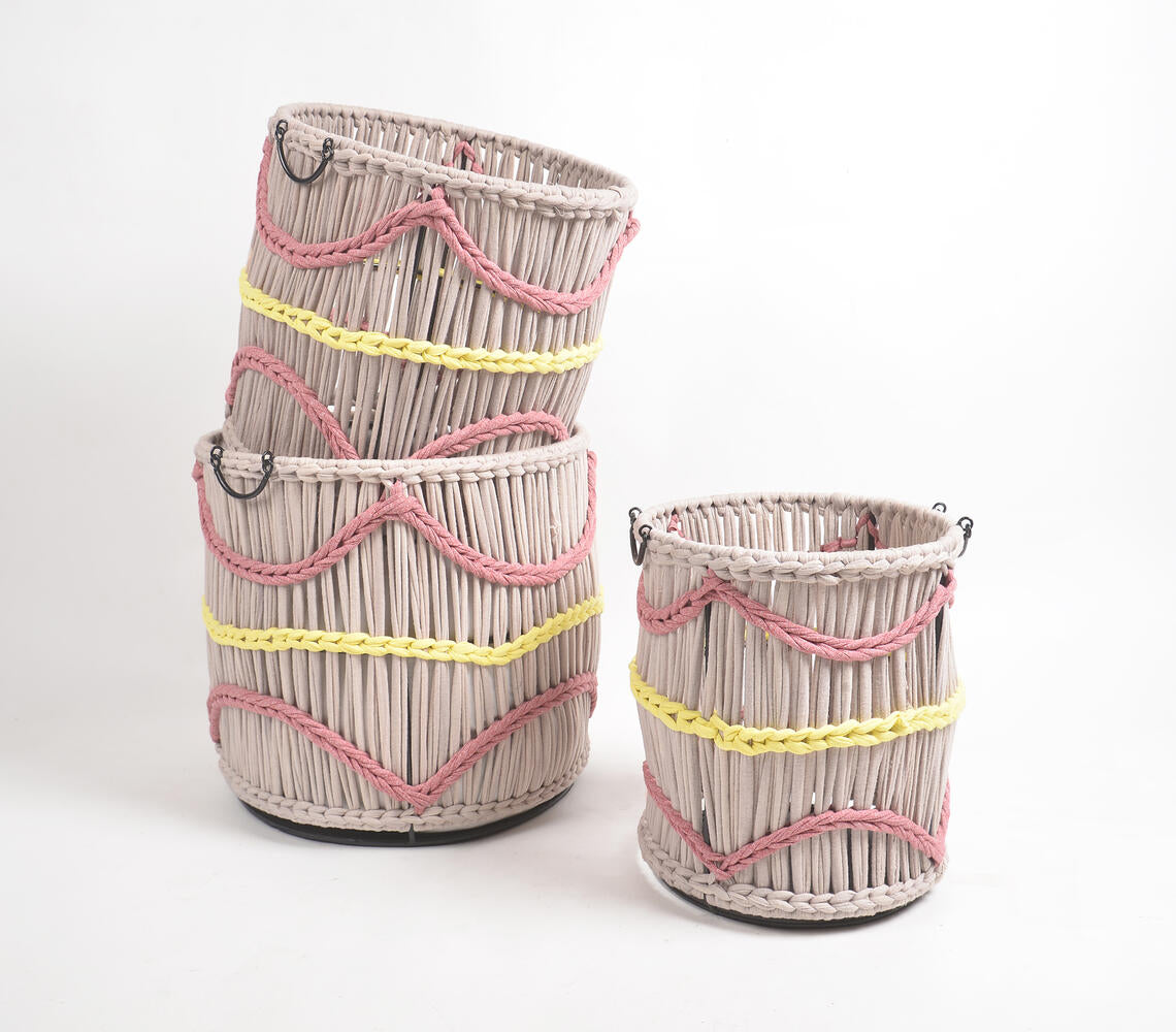 Pastel Cotton Cord Baskets (Set of 3)