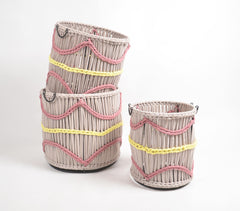 Pastel Cotton Cord Baskets (Set of 3)