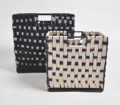 Monochrome Cotton Cord Baskets (Set of 2)