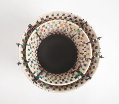 Multicolor Woven Cotton Baskets (Set of 2)