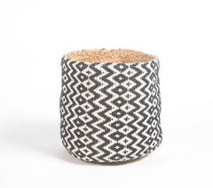 Handwoven Jute & Cotton Monotone Basket