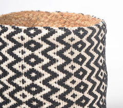 Handwoven Jute & Cotton Monotone Basket