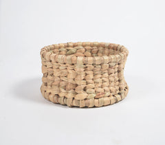 Water Hyacinth Candle & Potpourri Basket With Cane Frame