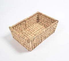 Woven Water Hyacinth Towel Organiser