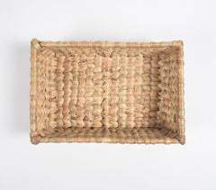 Woven Water Hyacinth Towel Organiser