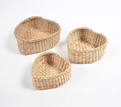 Water Hyacinth Nesting Storage Baskets (Set of 3)
