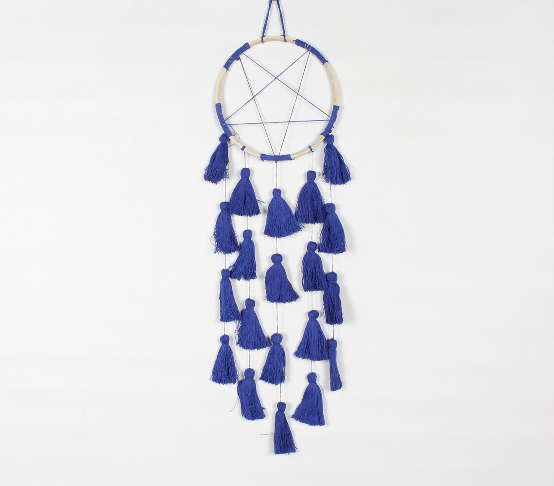 Starry Navy Blue Tasseled Wall Decor