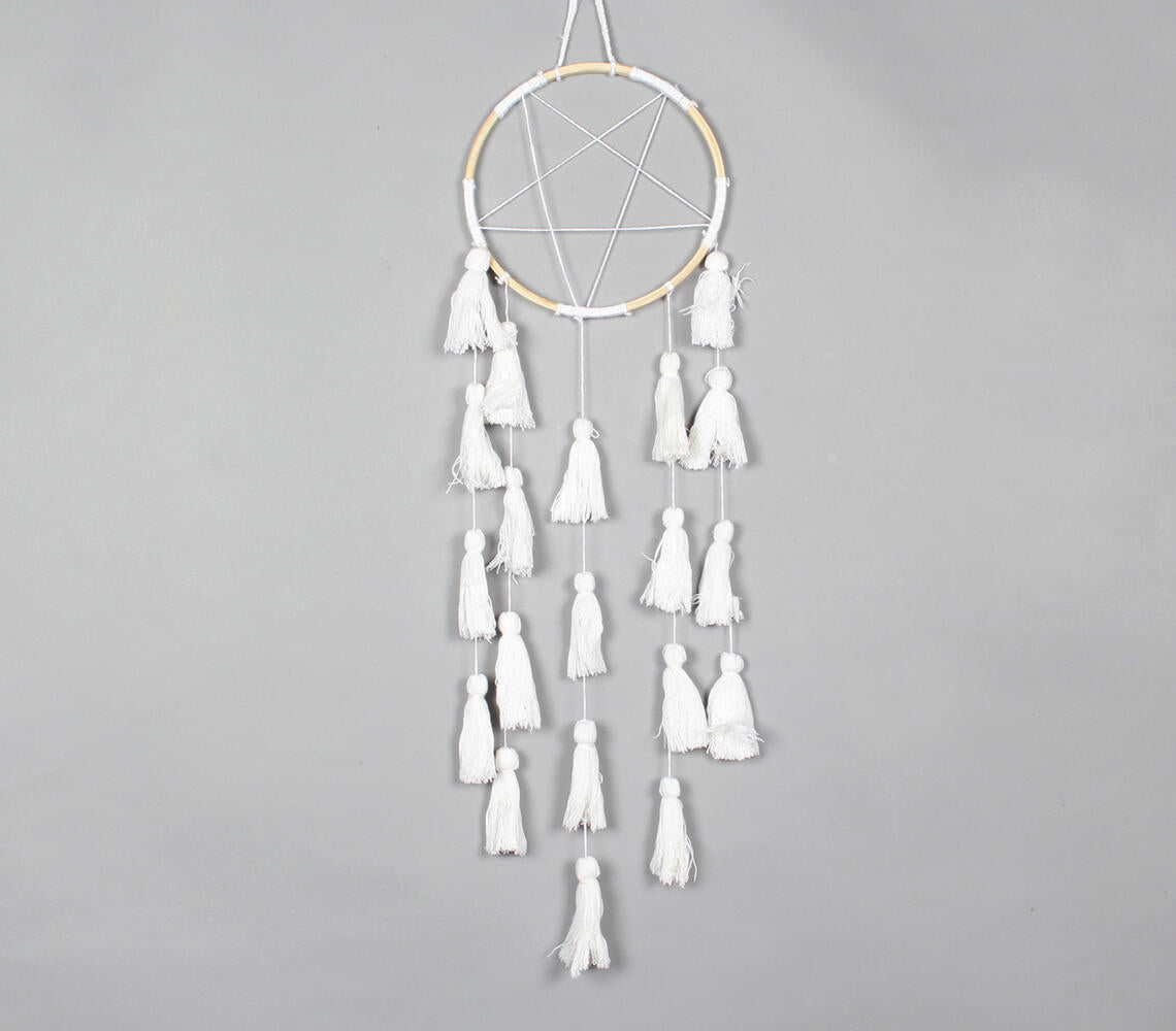 Starry White Tasseled Wall Decor