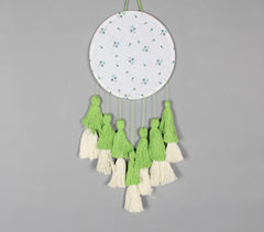 Floral Cotton Fabric Tasseled Wall Decor
