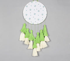 Floral Cotton Fabric Tasseled Wall Decor