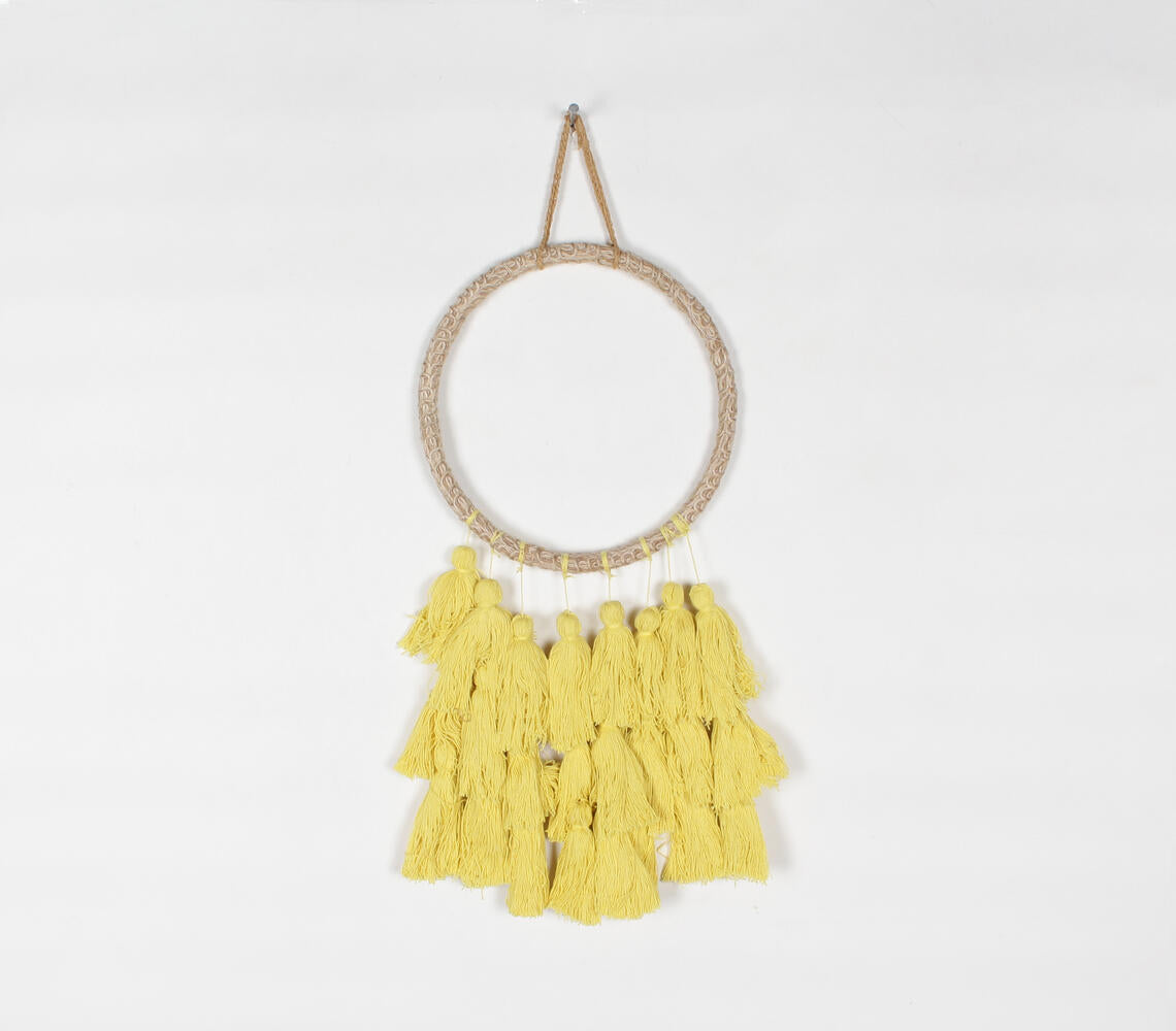 Yellow-Tasseled Wall Decor