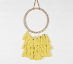 Yellow-Tasseled Wall Decor