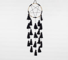 Starry Black Tasseled Wall Decor