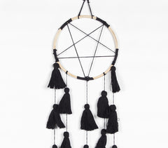 Starry Black Tasseled Wall Decor