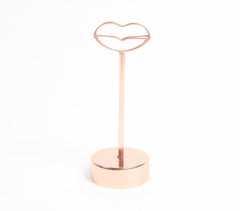 Rose-Gold Toned Lip Photo Clip