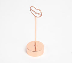 Rose-Gold Toned Lip Photo Clip