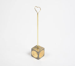 Heart-Shaped Metallic Desk Photo Clip