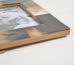 Striped Horn & MDF Photo Frame