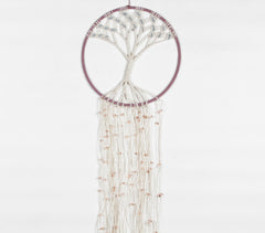 Jute & Glass Beads Tree-Coil Decorative Wall Hanging